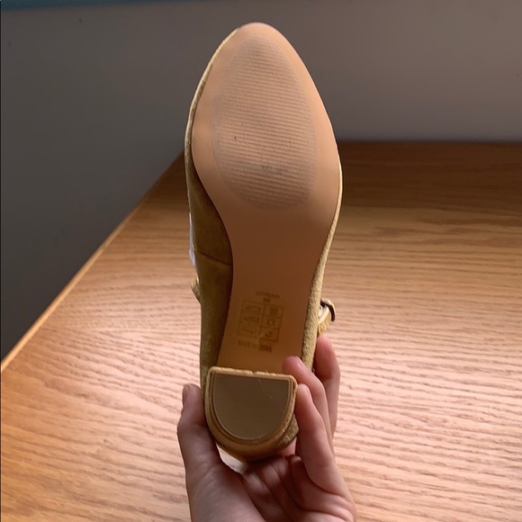 Yellow Velvet Mary Janes - Picture 5 of 5